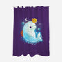 Cosmic Beluga-none polyester shower curtain-Vallina84
