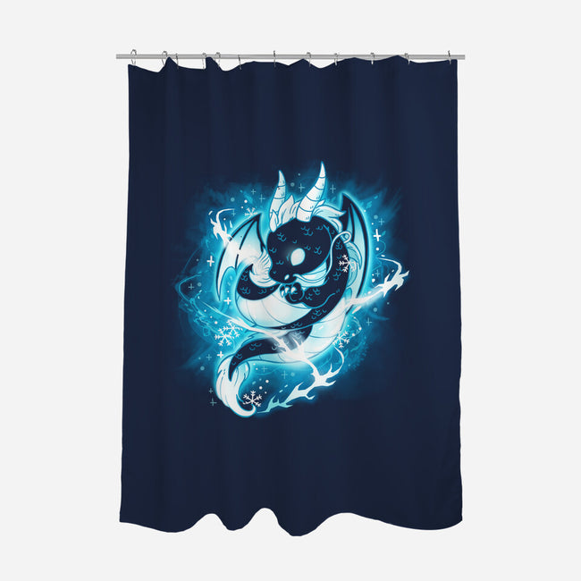 Dragon Ice-none polyester shower curtain-Vallina84