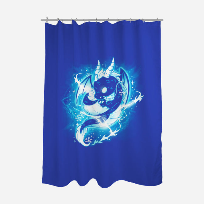 Dragon Ice-none polyester shower curtain-Vallina84
