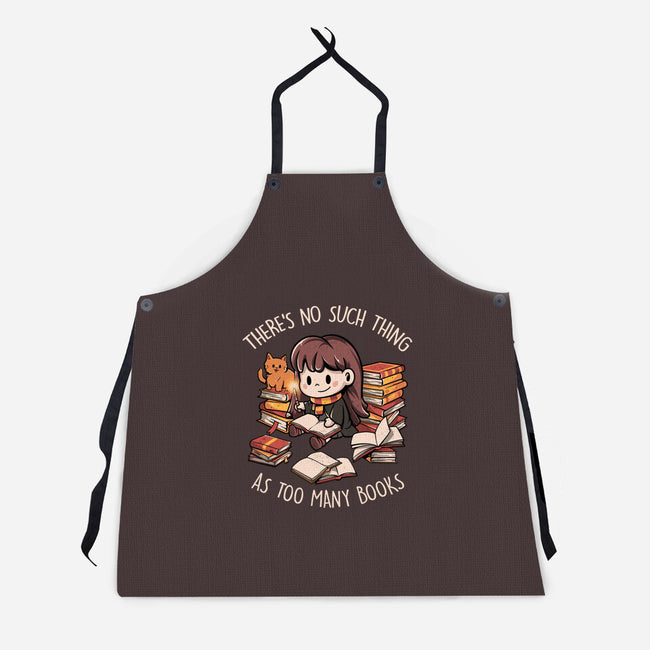 No Such Thing As Too Many Books-unisex kitchen apron-eduely