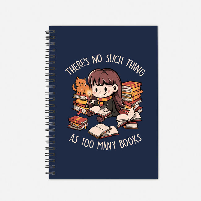 No Such Thing As Too Many Books-none dot grid notebook-eduely
