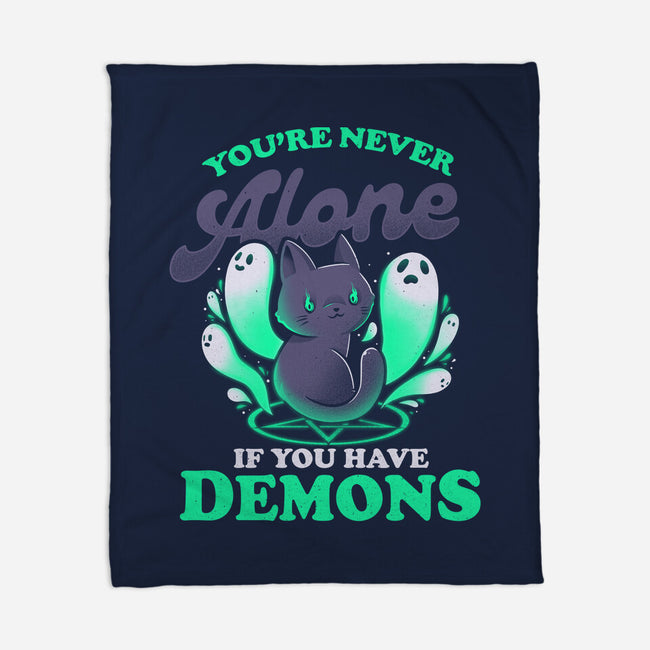 Me And My Demons-none fleece blanket-eduely