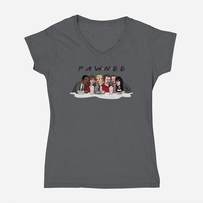 PAWNEE-womens v-neck tee-jasesa