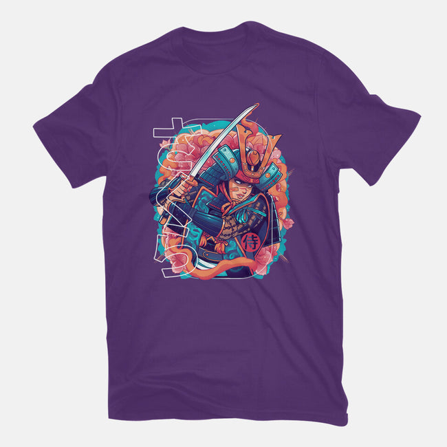 Sakura Floral Samurai-youth basic tee-Bruno Mota