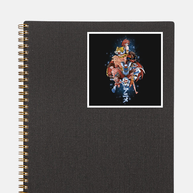 First Anime Heroes-none glossy sticker-Skullpy