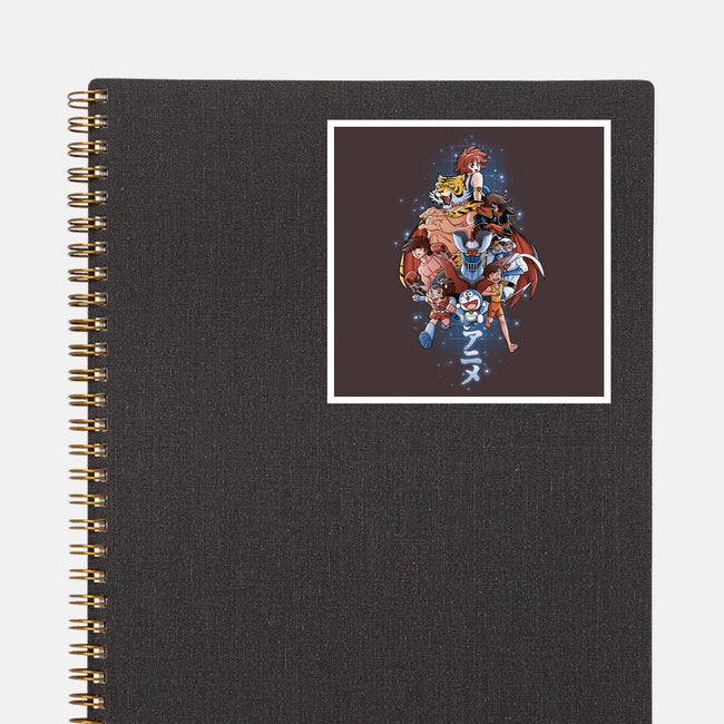 First Anime Heroes-none glossy sticker-Skullpy