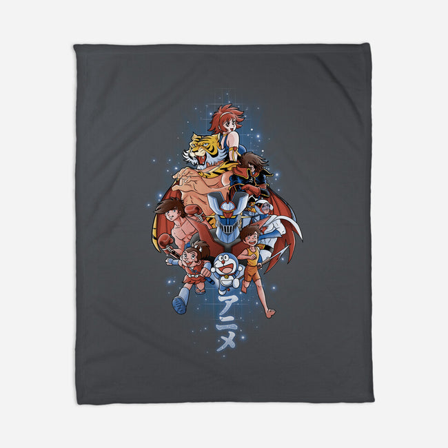 First Anime Heroes-none fleece blanket-Skullpy