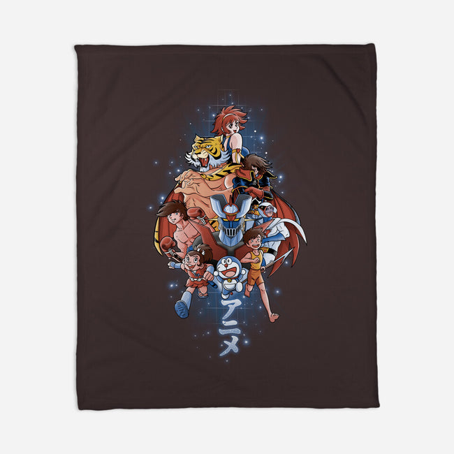 First Anime Heroes-none fleece blanket-Skullpy