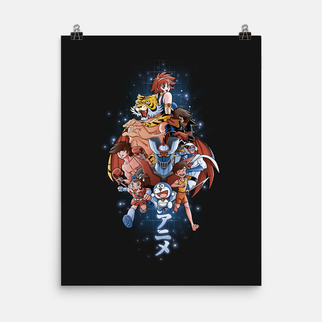 First Anime Heroes-none matte poster-Skullpy