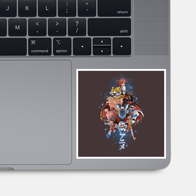 First Anime Heroes-none glossy sticker-Skullpy