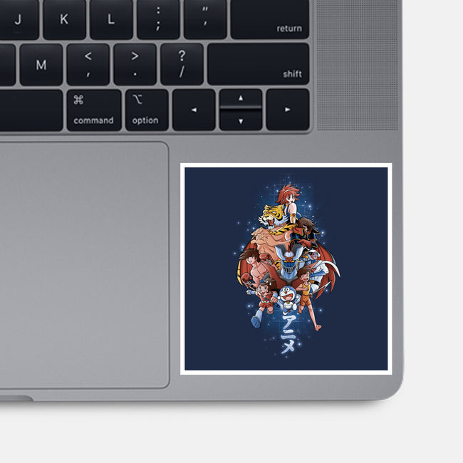 First Anime Heroes-none glossy sticker-Skullpy