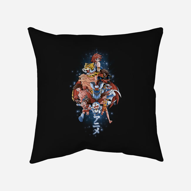First Anime Heroes-none removable cover w insert throw pillow-Skullpy