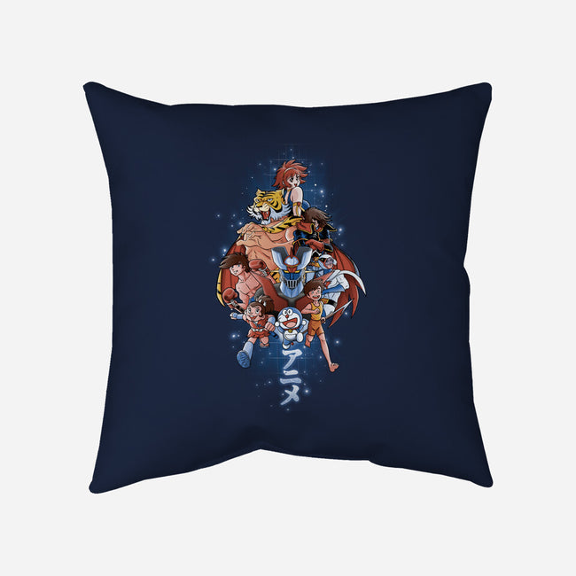 First Anime Heroes-none removable cover w insert throw pillow-Skullpy