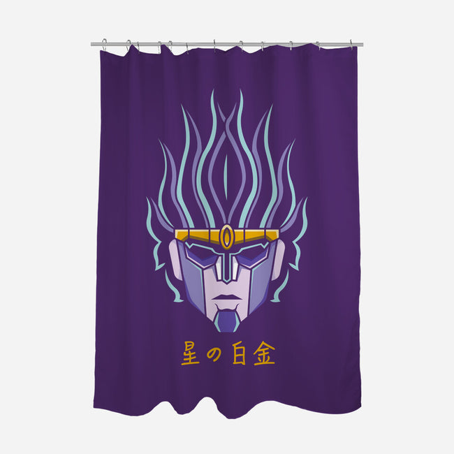 Star Platinum Stand-none polyester shower curtain-Logozaste