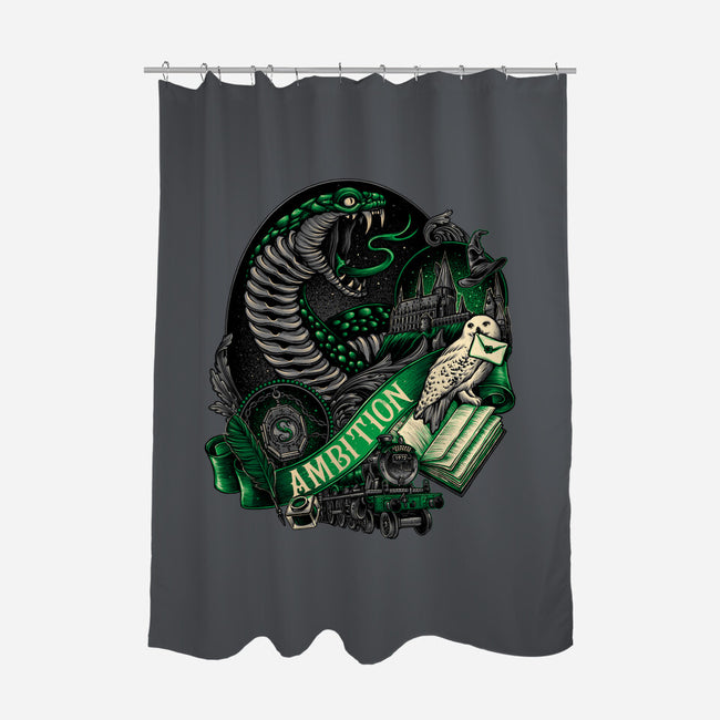 The House Of Ambition-none polyester shower curtain-glitchygorilla
