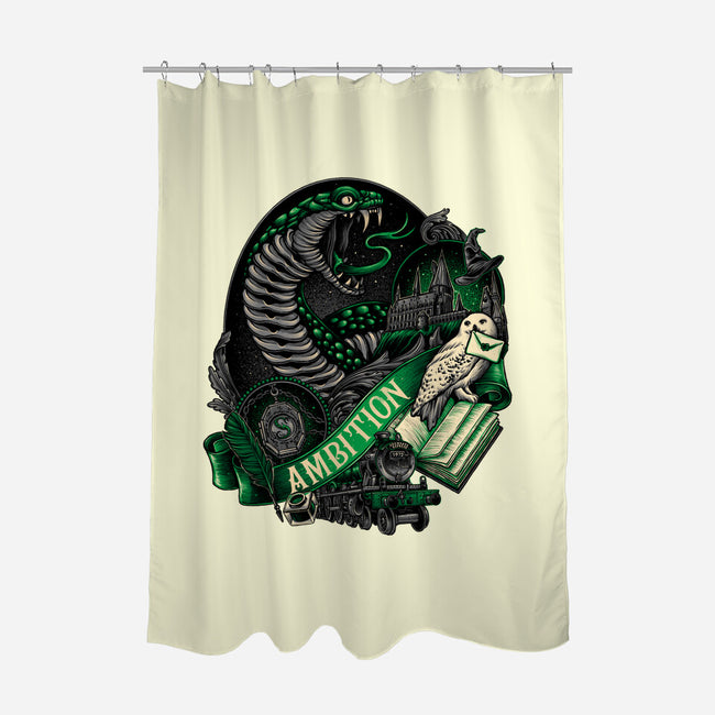 The House Of Ambition-none polyester shower curtain-glitchygorilla