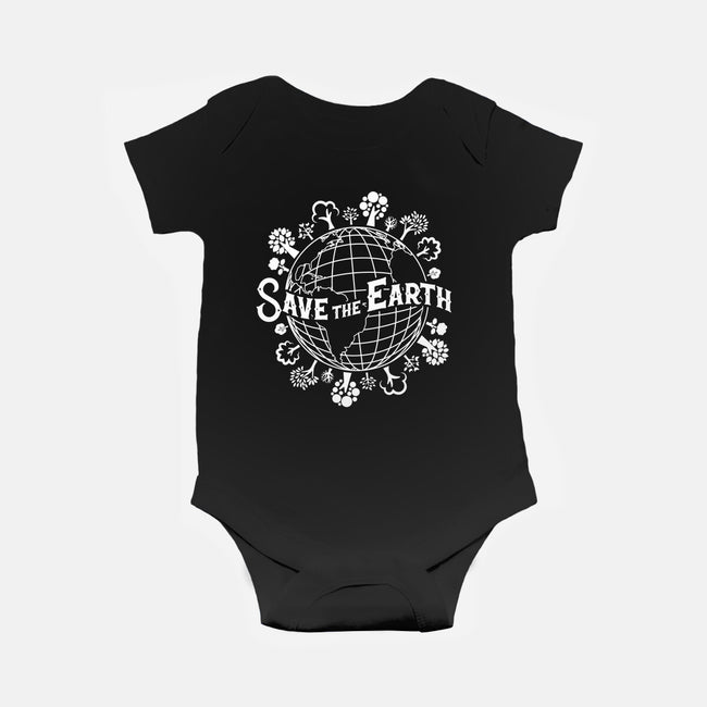 Save Our Planet-baby basic onesie-DrMonekers