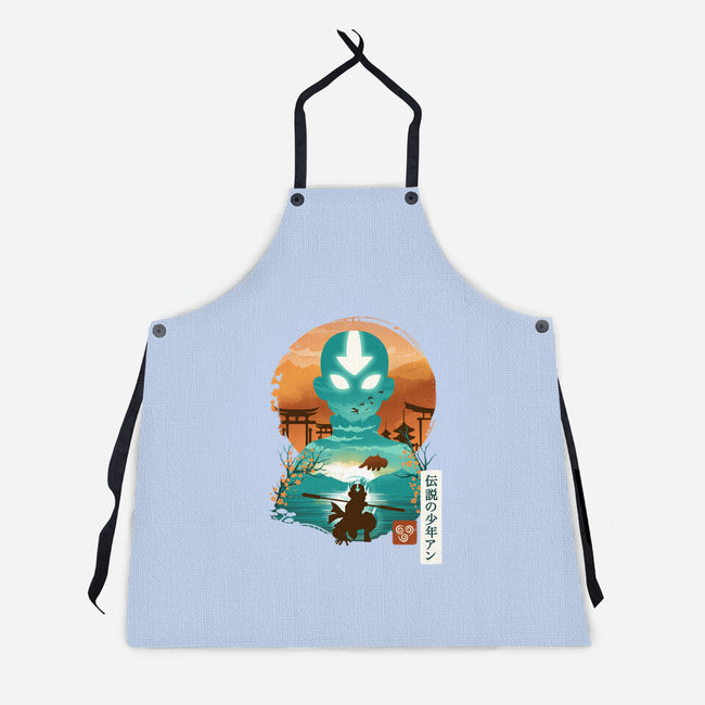 Ukiyo E Airbender-unisex kitchen apron-dandingeroz