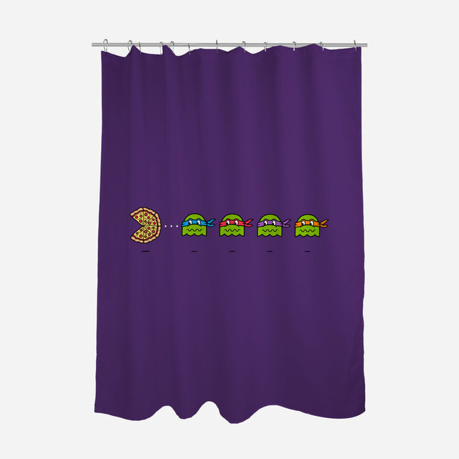 PAC-Pizza-none polyester shower curtain-krisren28