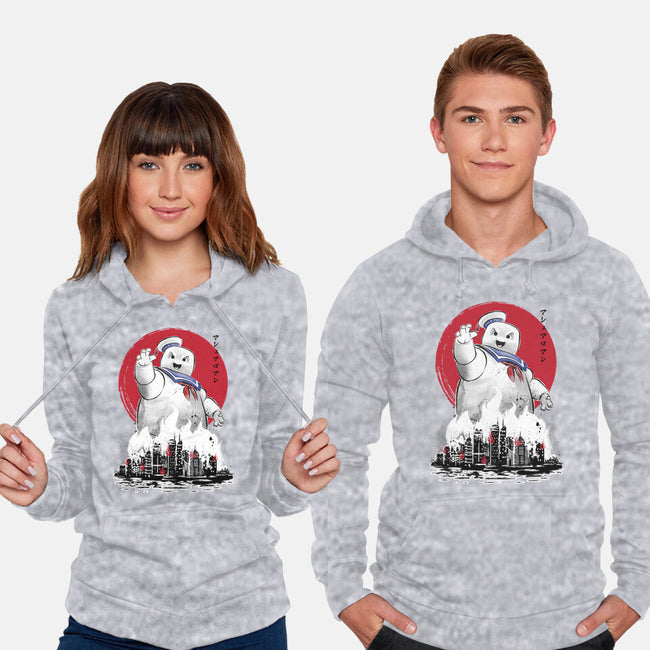 Marshmallow Man Sumi-E-unisex pullover sweatshirt-DrMonekers