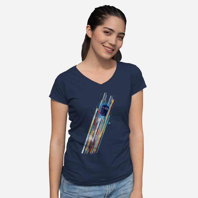 The Chameleon Device V2-womens v-neck tee-kharmazero