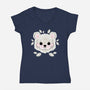Polar Bear Of Leaves-womens v-neck tee-NemiMakeit