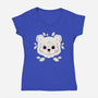 Polar Bear Of Leaves-womens v-neck tee-NemiMakeit