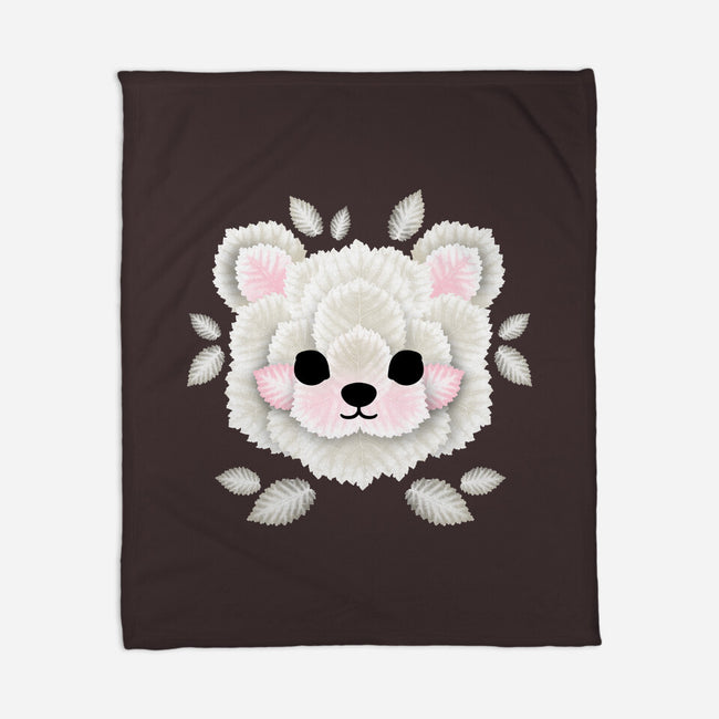 Polar Bear Of Leaves-none fleece blanket-NemiMakeit