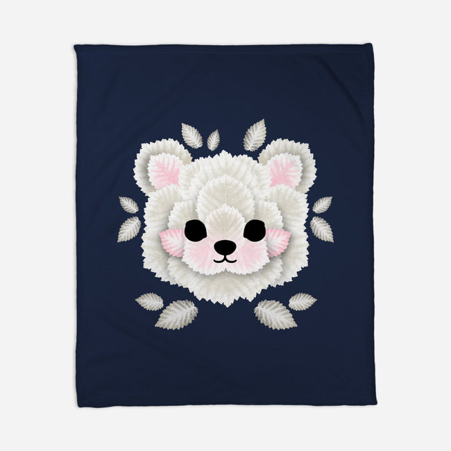 Polar Bear Of Leaves-none fleece blanket-NemiMakeit