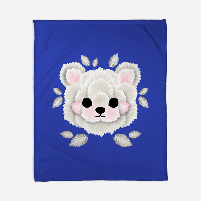 Polar Bear Of Leaves-none fleece blanket-NemiMakeit