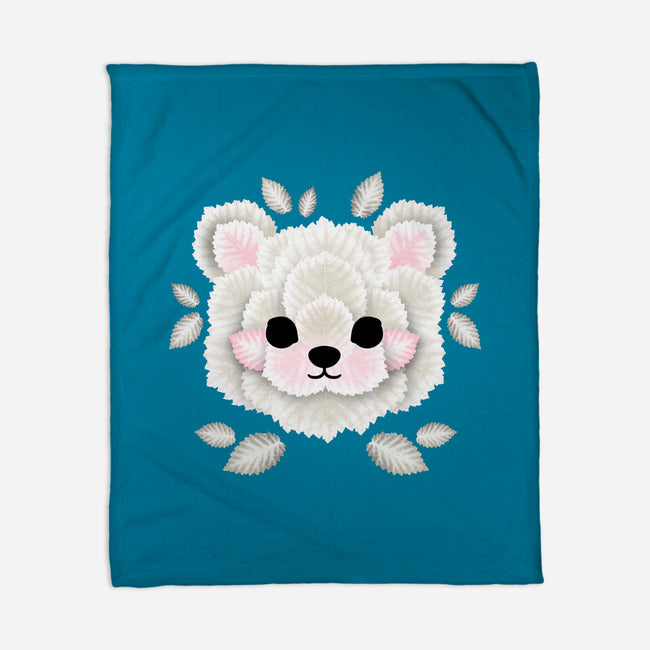 Polar Bear Of Leaves-none fleece blanket-NemiMakeit