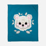 Polar Bear Of Leaves-none fleece blanket-NemiMakeit
