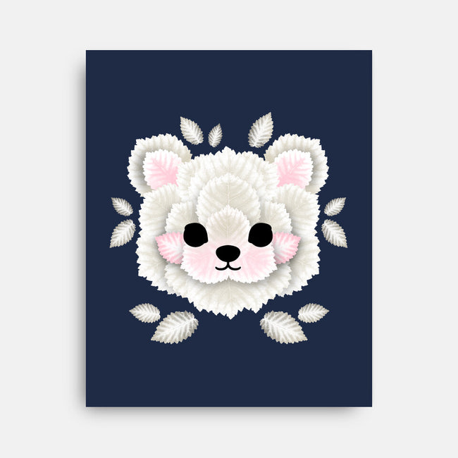 Polar Bear Of Leaves-none stretched canvas-NemiMakeit