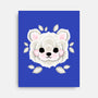 Polar Bear Of Leaves-none stretched canvas-NemiMakeit