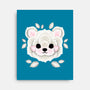 Polar Bear Of Leaves-none stretched canvas-NemiMakeit
