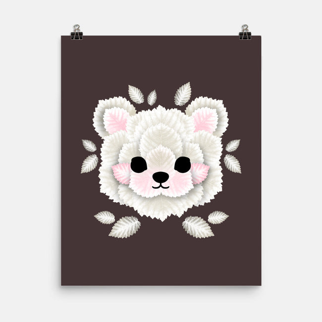 Polar Bear Of Leaves-none matte poster-NemiMakeit