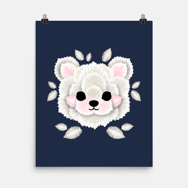Polar Bear Of Leaves-none matte poster-NemiMakeit