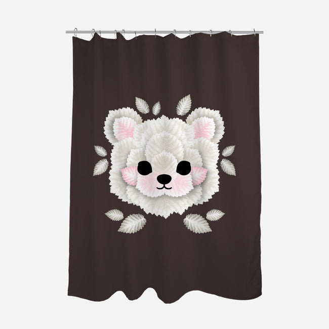 Polar Bear Of Leaves-none polyester shower curtain-NemiMakeit