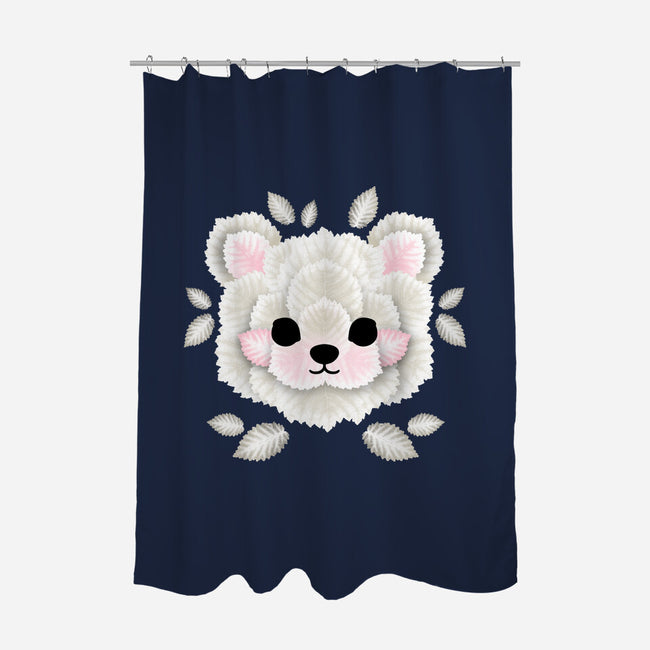 Polar Bear Of Leaves-none polyester shower curtain-NemiMakeit