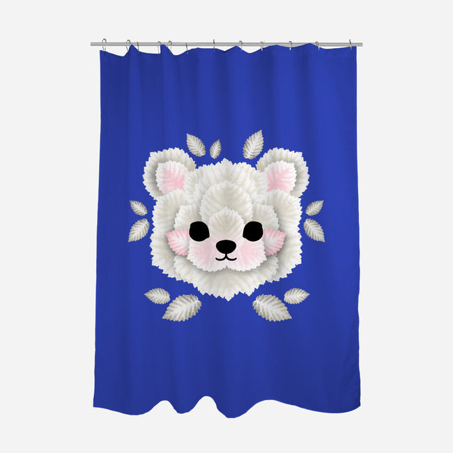 Polar Bear Of Leaves-none polyester shower curtain-NemiMakeit