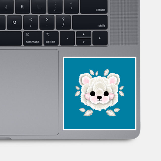 Polar Bear Of Leaves-none glossy sticker-NemiMakeit