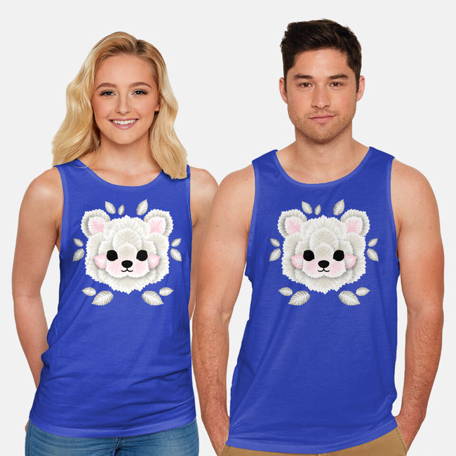 Polar Bear Of Leaves-unisex basic tank-NemiMakeit