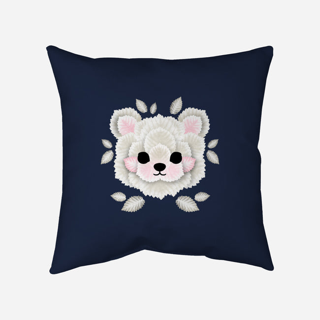 Polar Bear Of Leaves-none removable cover w insert throw pillow-NemiMakeit
