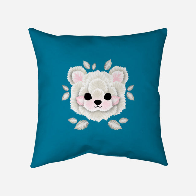 Polar Bear Of Leaves-none removable cover w insert throw pillow-NemiMakeit