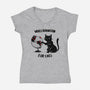 World Domination For Cats-womens v-neck tee-tobefonseca