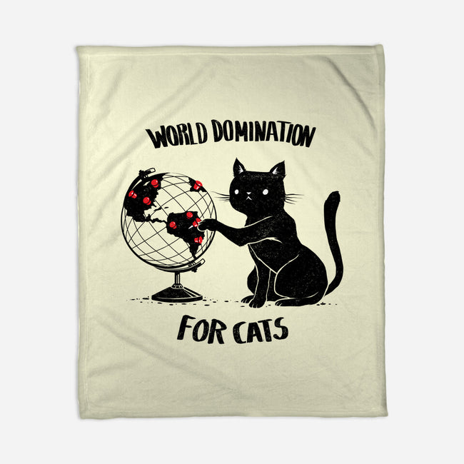 World Domination For Cats-none fleece blanket-tobefonseca
