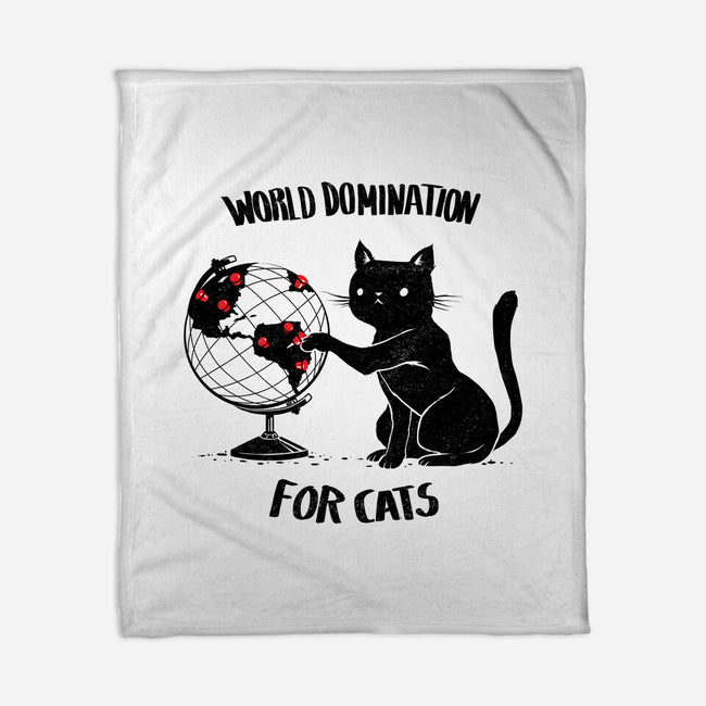 World Domination For Cats-none fleece blanket-tobefonseca
