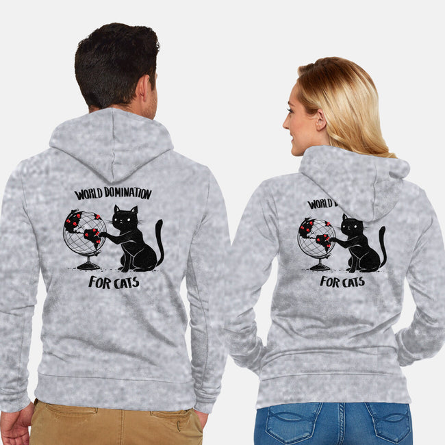 World Domination For Cats-unisex zip-up sweatshirt-tobefonseca