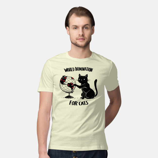 World Domination For Cats-mens premium tee-tobefonseca