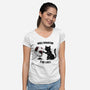 World Domination For Cats-womens v-neck tee-tobefonseca